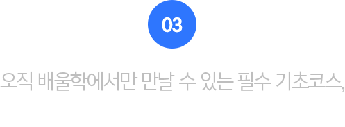 03.오직 배울학에서만 만날 수 있는 필수 기초코스, 에너지 기초 트로이카 시리즈